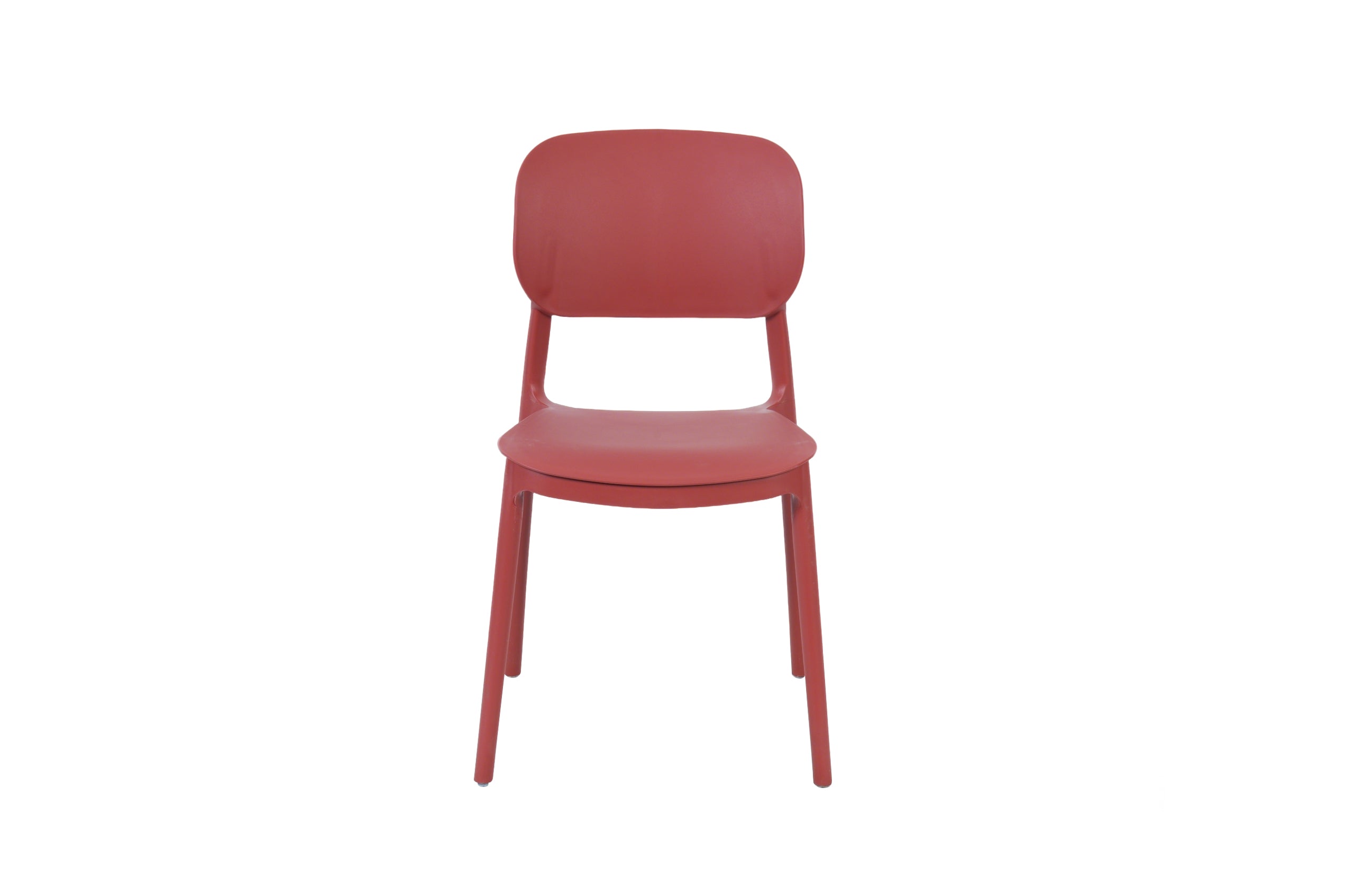 כסא פלסטיק קשיח לגינה בצבע בורדו דגם יוגב