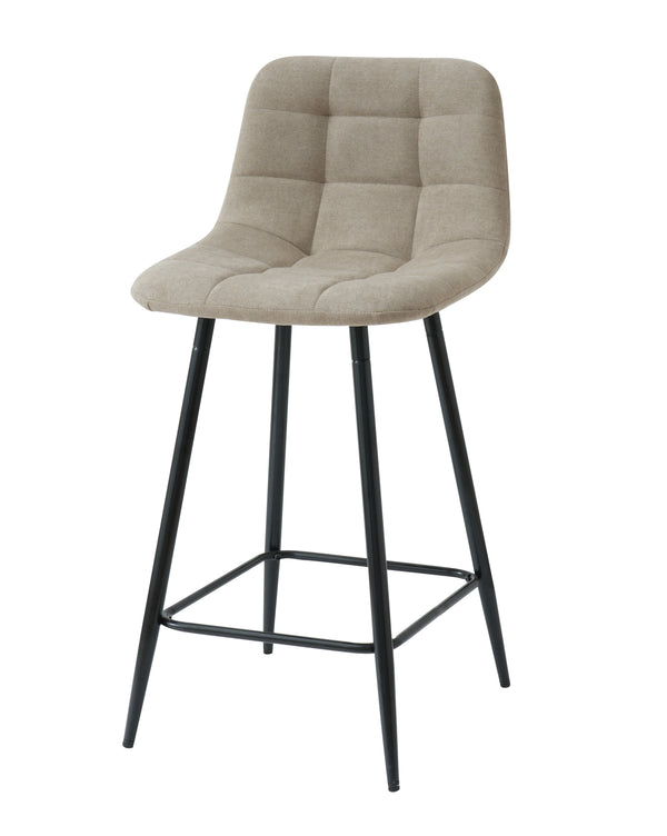 כיסא בר מרופד בצבע חול דגם ברי