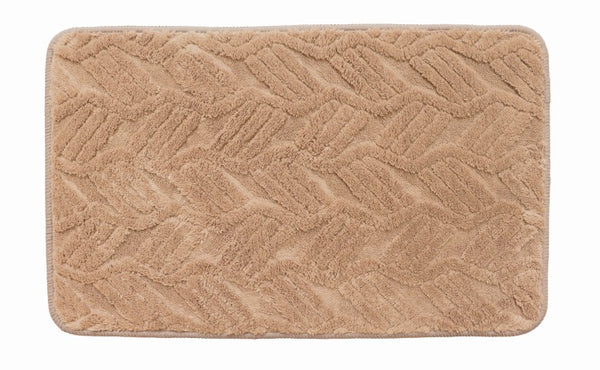 שטיח אמבטיה מפנק ונעים 50X80 ס"מ דגם פסים- צבע בז'