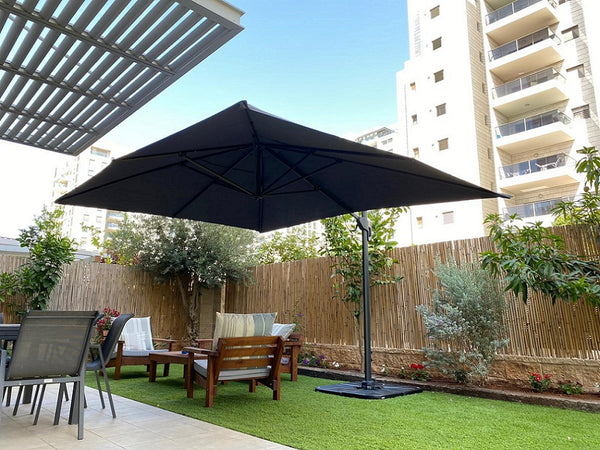 שמשייה רגל צד אלומיניום 3*4 מטר צבע אפור דגם טהיטי